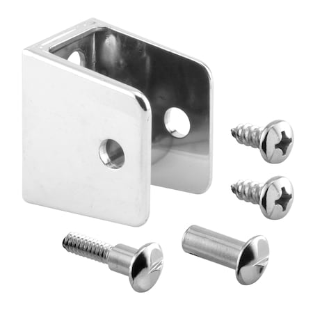Prime-Line U-bracket for 3/4 in. Panels, Zinc Alloy, Chrome Plated with Fasteners (Single Pack) 656-6413
